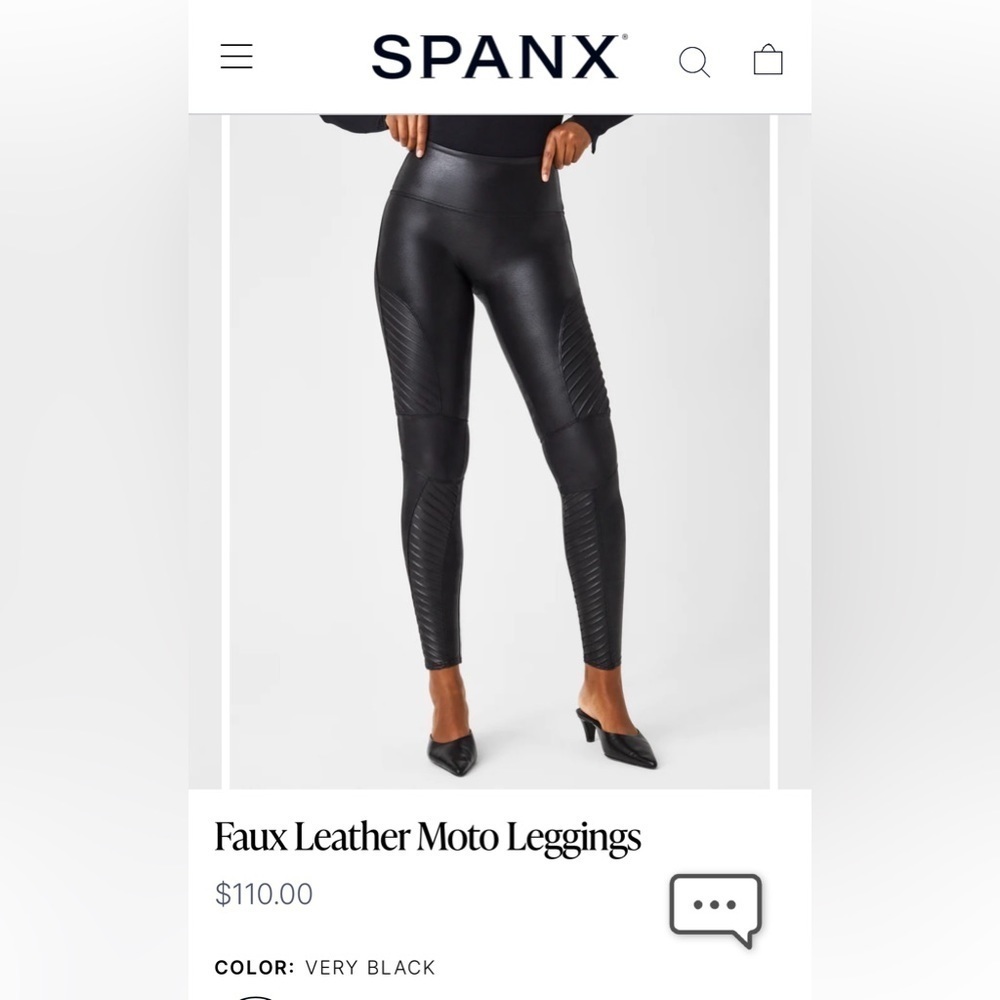 SPANX faux leather moto leggings - Picture 1 of 7